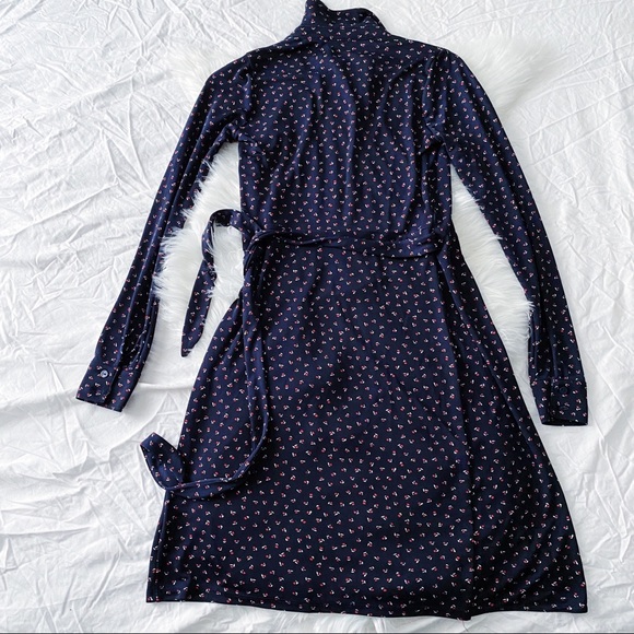 The Limited Navy Blue & Red Wrap Dress - Picture 8 of 9